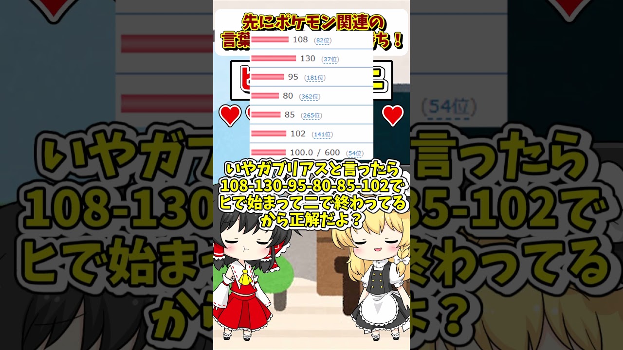 先にポケモン関連の言葉を作ったほうが勝ち！【ゆっくり実況】#shorts