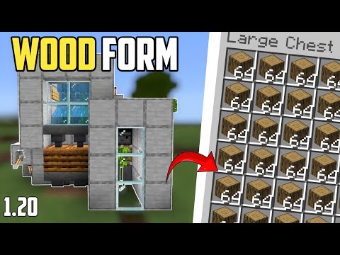 Insane Fully Automatic Wood Farm in Minecraft 1.19-1.20