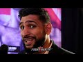 AMIR KHAN "I WANT TO GIVE THE BROOK FIGHT TO THE UK FANS, THEY DESERVE TO SEE THAT FIGHT"