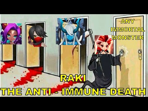 Summoners War Simple Test Fire Hell Lady Raki Anti - Immune Death