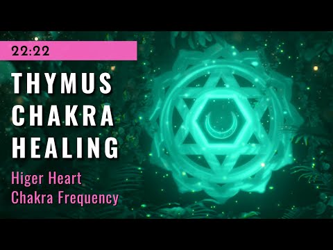 Thymus Chakra Healing 💙💚 Higher Heart Chakra Frequency Music