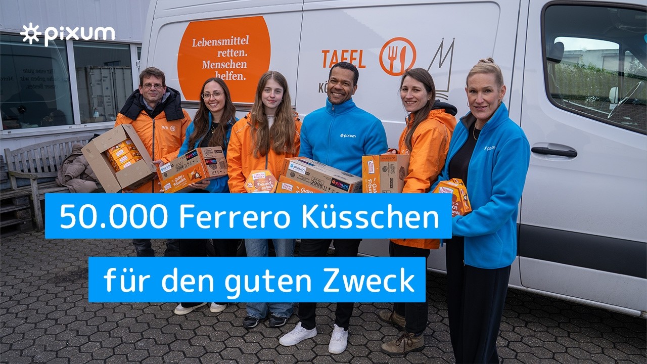 Pixum spendet 50.000 Ferrero Küsschen für den guten Zweck
