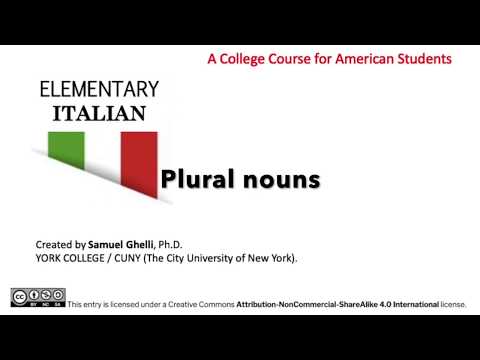 Italian plural nouns