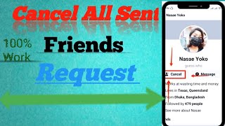 How To  Cancel All Sent Friends Request on Facebook || Cancel Sent Friend Request