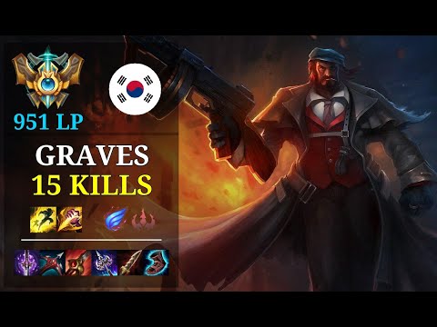Graves Jungle vs Lillia - 15 kills - Zyb KR Challenger (951 LP) Patch 10.21