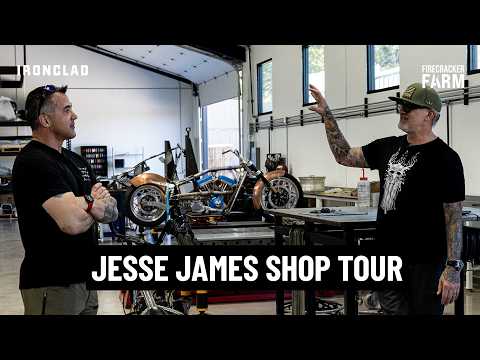 Jesse James' FULL Shop Tour with Andy Stumpf: Elon Musk's Gun, Choppers, Interview & More