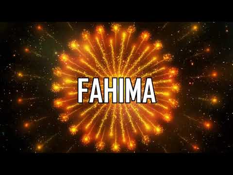 JOYEUX ANNIVERSAIRE FAHIMA