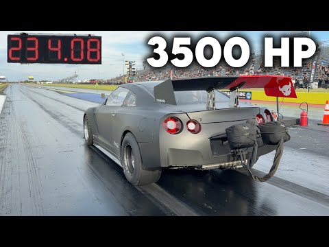 3500 HP Nissan GTR runs WORLD RECORD 1/4 Mile *6.4s at 234 MPH* -TX2K Day 1