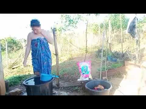 beautiful village girls bathing
