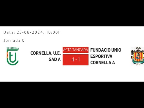 UE Cornellà SAD 4 - Fundació UEC 1 // Amistoso 25/08/24