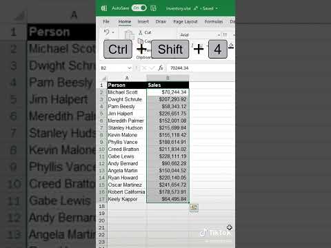 currency changer using excell shortcut
