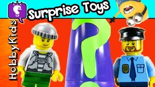 Robber BLOWS UP Surprise Mountain with Minecraft, Disney Toy Story + LEGO #4636! HobbyKidsTV