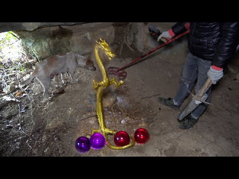 I found a dragon and four dragon beads in the cave