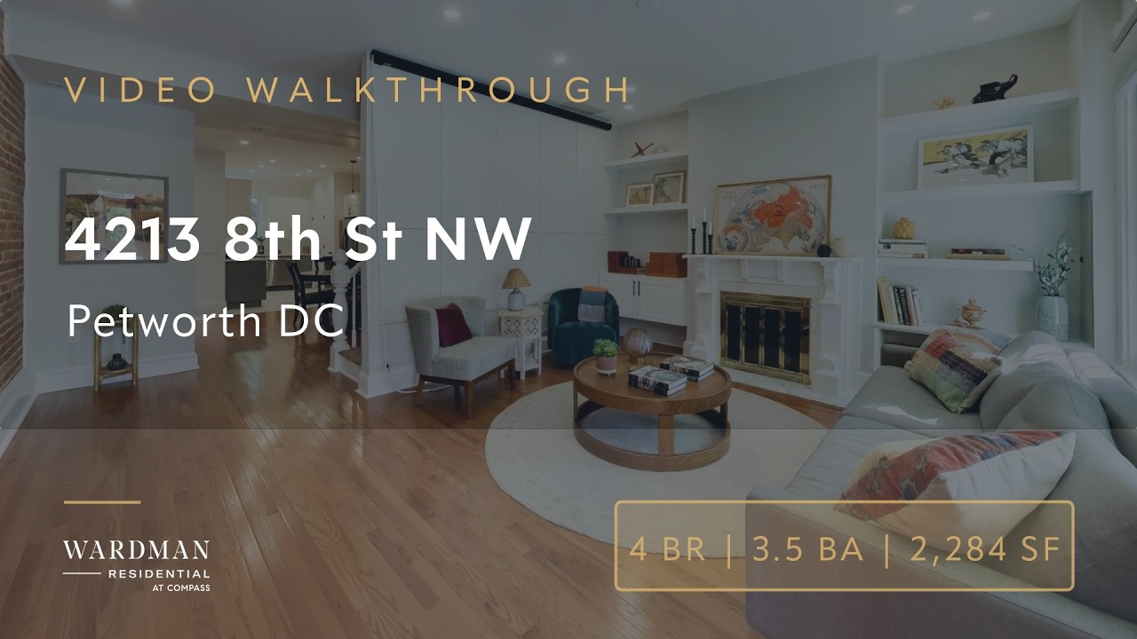 4213 8th St NW — 1910 Row House Video Walkthrough | Petworth DC