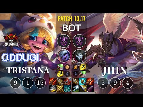 SG OdduGi Tristana vs Jhin Bot - KR Patch 10.17