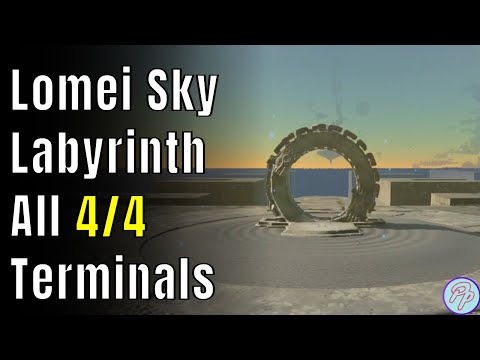 All Four Terminal Locations Walkthrough - Lomei Labyrinth Sky Island | Zelda Tears of the Kingdom