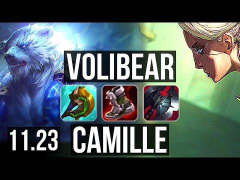 VOLI vs CAMILLE (TOP) | 6 solo kills, 1.2M mastery, 300+ games | KR Master | 11.23