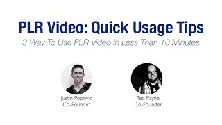 Using PLR Videos - Quick Implementation Tips 10 Minutes Or Less