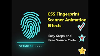 CSS Fingerprint Scanner Animation Effects | Html CSS | Free Source Code