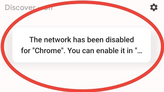 The Network Has Been Disabled For Chrome You Can Enable It Settings