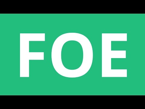 Part of a video titled How To Pronounce Foe - Pronunciation Academy - YouTube