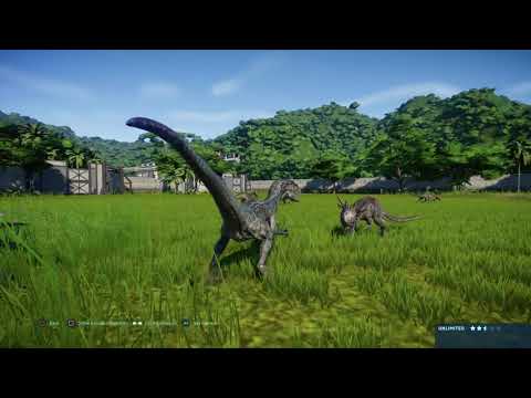 Jurassic World Evolution: Velociraptor squad vs Stygimoloch herd (Base Genome)