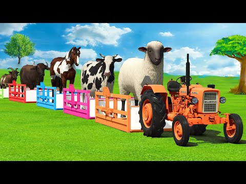 BUFFALO, SHEEPS, HORSES, COWS & GOATS TRANSPORT WITH URSUS TRACTORS - FS25