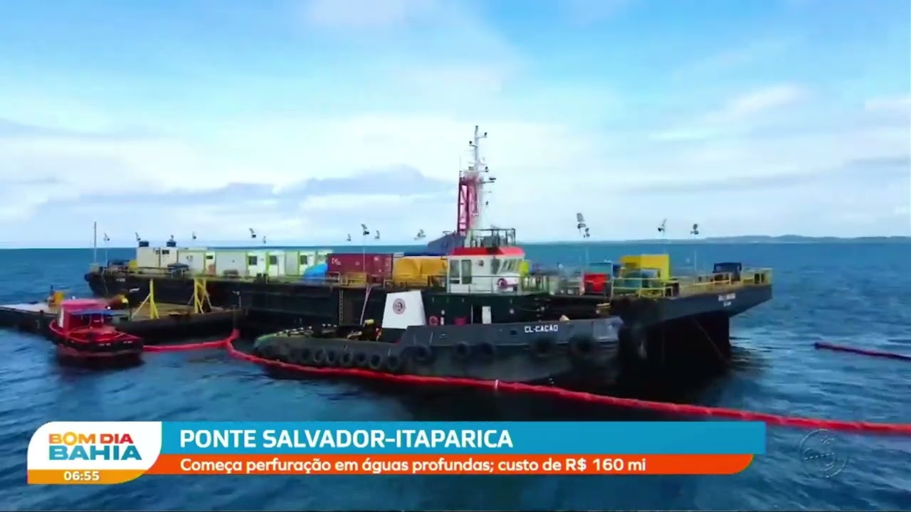 Ponte Salvador-Itaparica: Começa perfuração em águas profundas, custo de R$ 160 mil