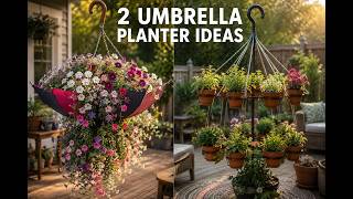 2 Clever DIY Umbrella Planter Ideas | Easy Home Garden & Patio Makeover