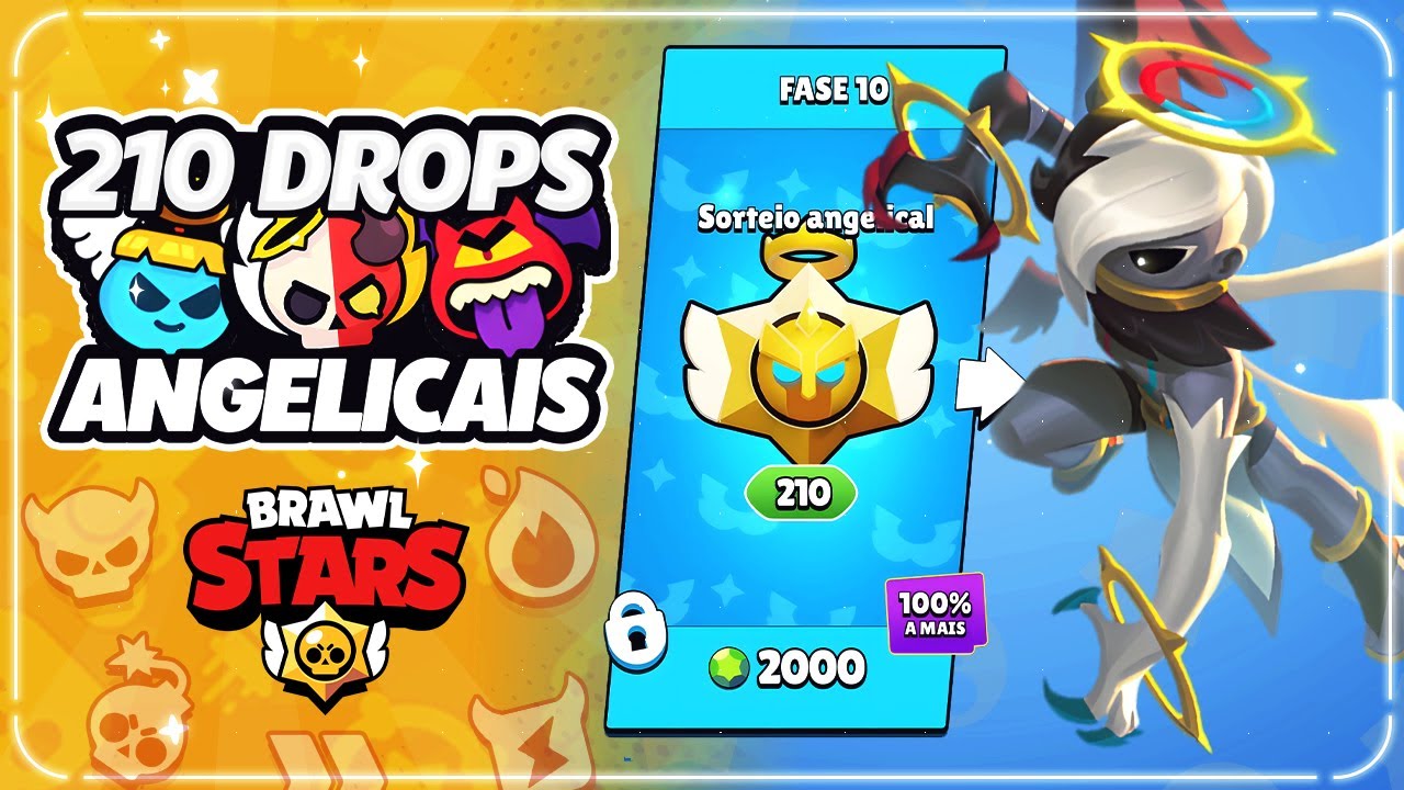 GASTEI 2000 GEMAS e ABRI 211 DROPS ANGELICAIS no BRAWL STARS! ZEREI O NOVO EVENTO?