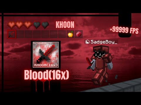 SadgeBoy's Khoon(Blood) 16x- Best 1.8.9 Red Minecraft Pack!