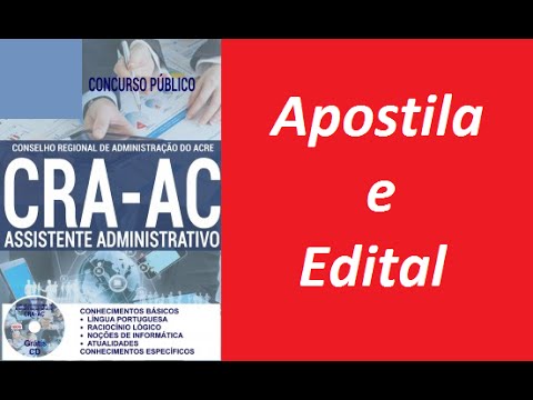 Edital Apostila Assistente Administrativo Concurso Conselho Regional de Administração / AC