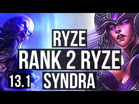 RYZE vs SYNDRA (MID) | Rank 2 Ryze, 5/1/7, Rank 24 | EUW Grandmaster | 13.1