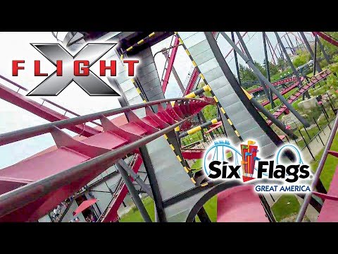 Front row point of view footage of X-Flight