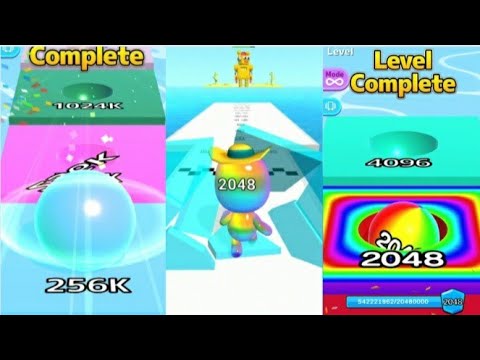 2048 | MAX LEVELS - Ball Run 2048 Merge Number vs Ball Run Infinity vs Man Runner 2048 gameplay