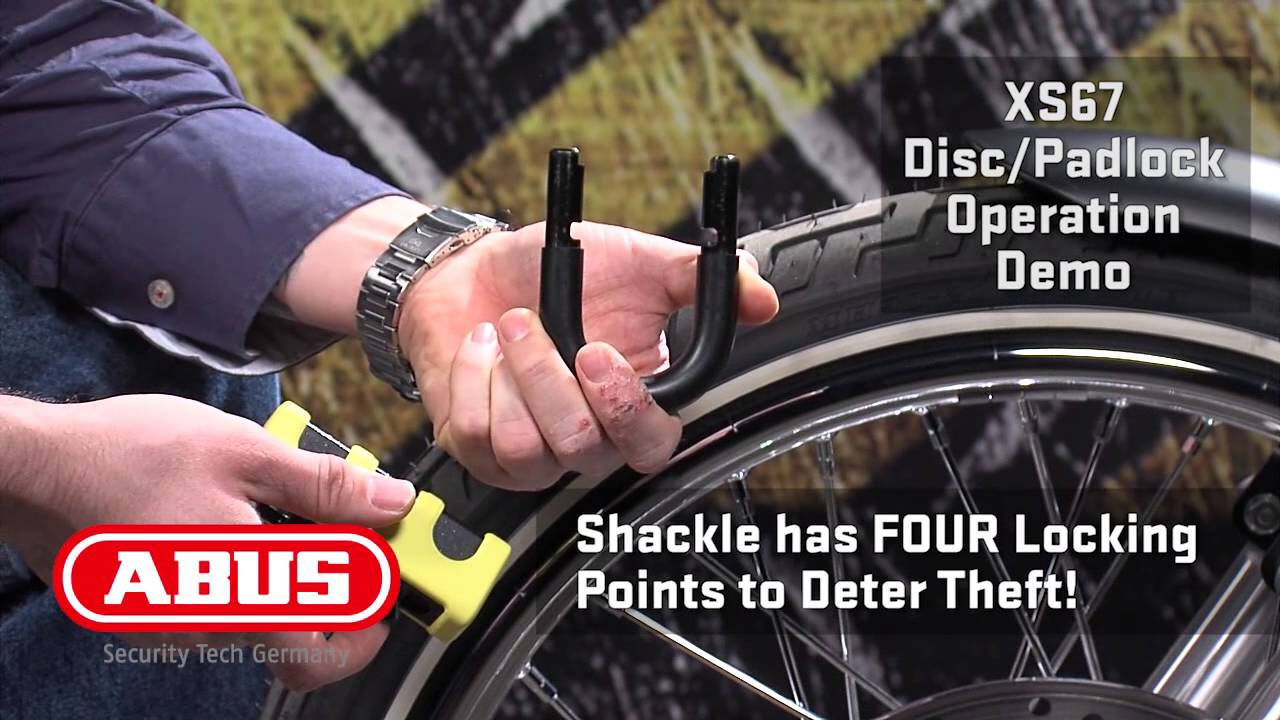 ABUS Granit Power XS67/105HB50 Yellow and 12KS120 Black loop Video