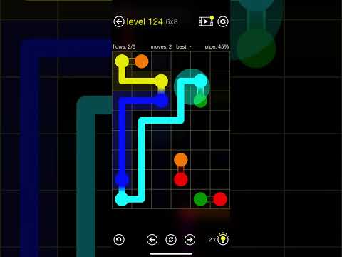 Flow Free - Links - Loop Pack - Level 124 (6x8) - YouTube