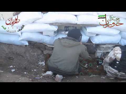 مرابطة عناصر لواء جسر حوران على حاجز الكهرباء في ريف درعا
