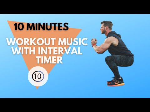 10 minutes workout music with an interval timer [30/20 tabata]