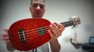 Video thumbnail for UKULELE SOPRANO KALA SILK-SCREEN PINEAPPLE KA-PSS by Luca Uke