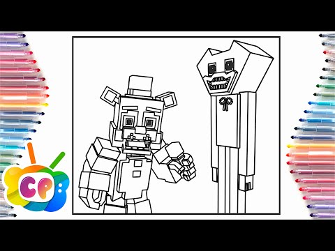 Huggy Wuggy Minecraft coloring page/Huggy Wuggy vs Freddy/ Elektronomia - Energy [NCS Release]