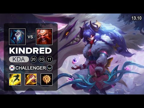 Kindred vs Gragas Jungle - KR Challenger - Patch 13.10 Season 13