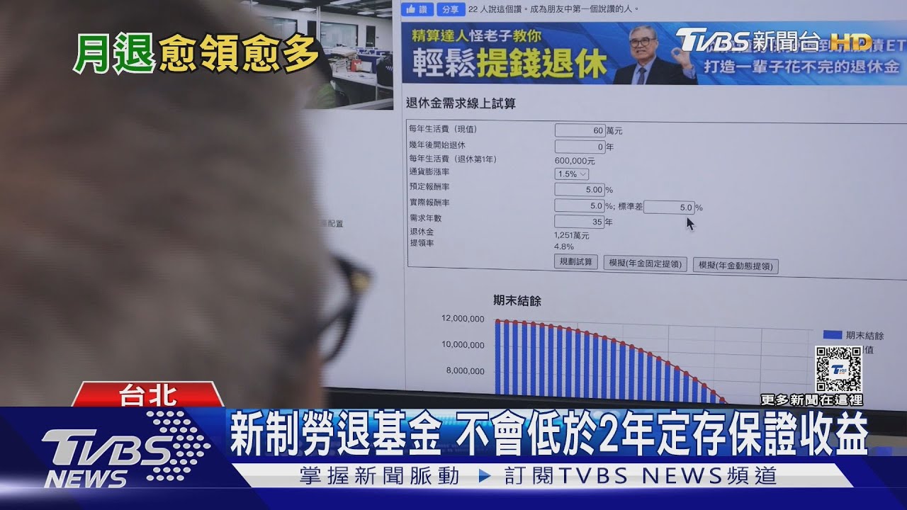 勞退新制月領參與分紅! 月領族約2.3萬人額外多分紅20年