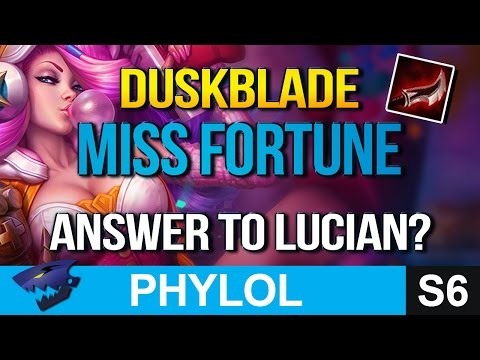 DUSKBLADE MISS FORTUNE Gameplay vs LUCIAN (Unranked to Diamond) - League of Legends