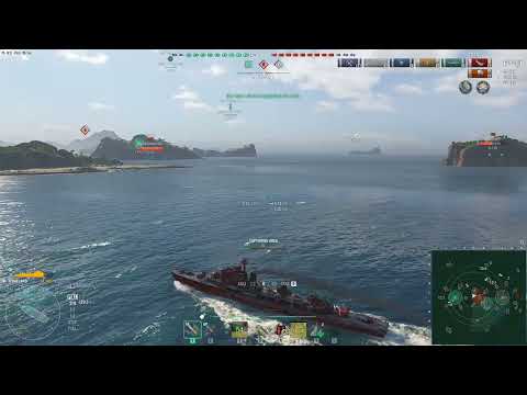 World Of Warships Random Battle Gameplay With HALLAND Destroyer (No Commentary Gameplay)