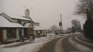 preview picture of video 'Driving In Snow Along The B4214 Between Ledbury & Staplow, Herefordshire, UK 18th February 2010'