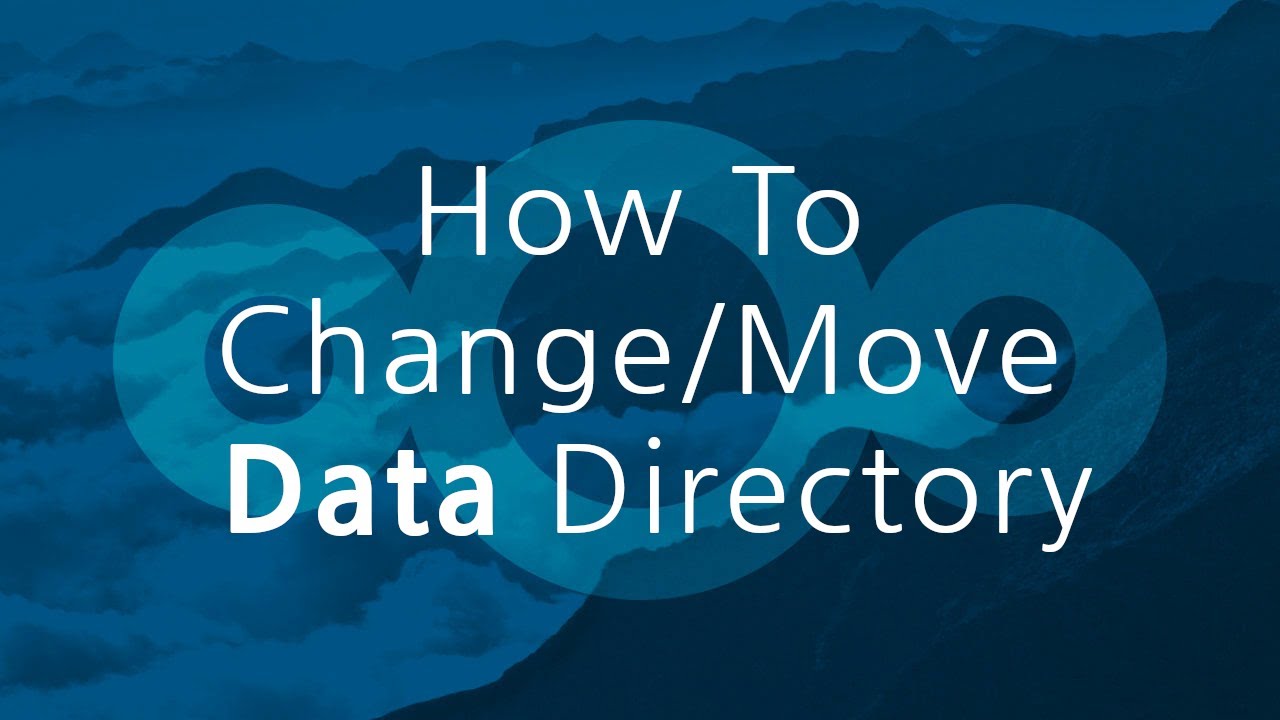 NextCloud in TrueNAS. Change Data Directory Shell Commands? - ℹ️ ...