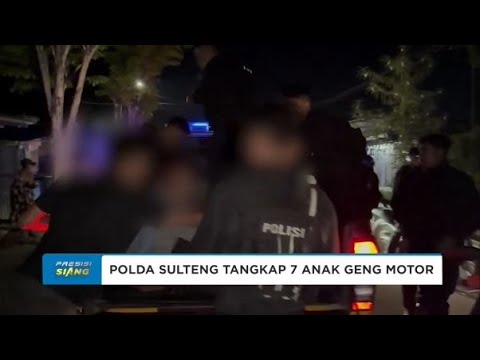 POLDA SULTENG TANGKAP 7 ANAK GENG MOTOR BAWA SAMURAI