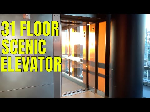 ThyssenKrupp Scenic Traction Elevator - The View of DC Observation Deck - Rosslyn, VA
