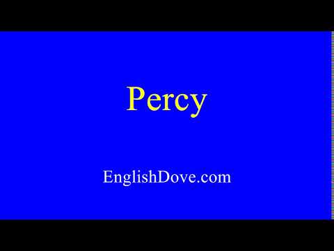 How to pronounce Percy in American English.